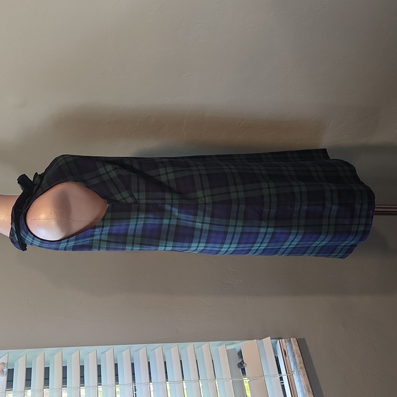 Vineyard Vines Preppy Navy Green Tartan Shift Dress Size 6 - Picture 3 of 10